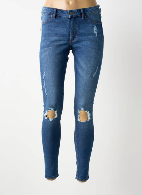Jeans skinny effet usé délavé taille normale bleu CHEAP MONDAY femme
