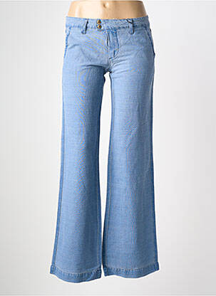 Pantalon large fermeture zippée sous rabat boutonné taille normale bleu MELTIN'POT femme