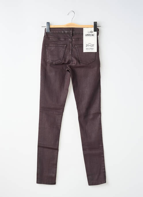 Pantalon slim tissage enduit taille normale violet CHEAP MONDAY femme