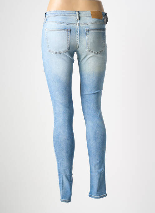 Jeans coupe slim effet usé délavé taille normale bleu CHEAP MONDAY femme