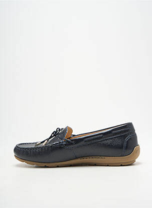 Mocassins tissage satiné talon plat jusqu'à 3cm bleu ARA femme