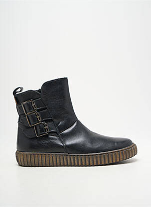 Bottines/boots tissage satiné bout rond noir FRODDO fille