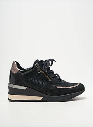 Baskets talon compensé talon de 4 à 6cm noir GEO-REINO femme