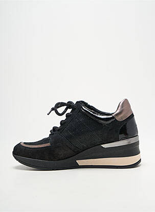 Baskets talon compensé talon de 4 à 6cm noir GEO-REINO femme
