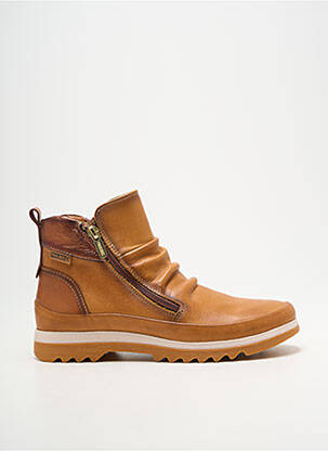 Bottines/boots tissage satiné talon plat jusqu'à 3cm marron PIKOLINOS femme