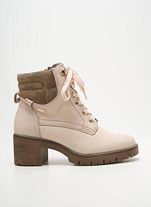 Bottines/boots fourrée talon de 4 à 6cm beige TAMARIS femme