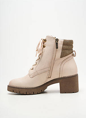 Bottines/boots fourrée talon de 4 à 6cm beige TAMARIS femme
