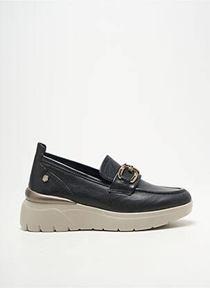 Mocassins tissage satiné talon de 4 à 6cm noir CARMELA femme