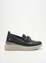 Mocassins tissage satiné talon de 4 à 6cm noir CARMELA femme