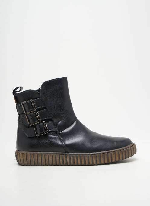 Bottines/boots tissage satiné bout rond noir FRODDO fille