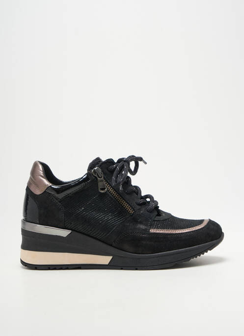 Baskets talon compensé talon de 4 à 6cm noir GEO-REINO femme