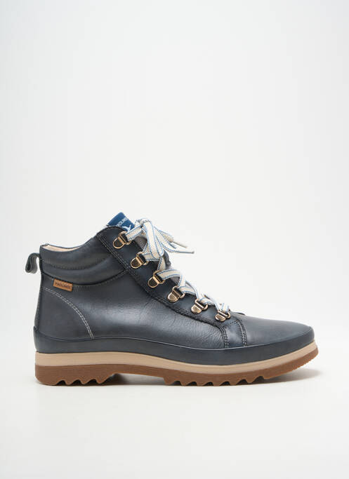 Baskets fermeture zip et lacets talon plat jusqu'à 3cm bleu PIKOLINOS femme