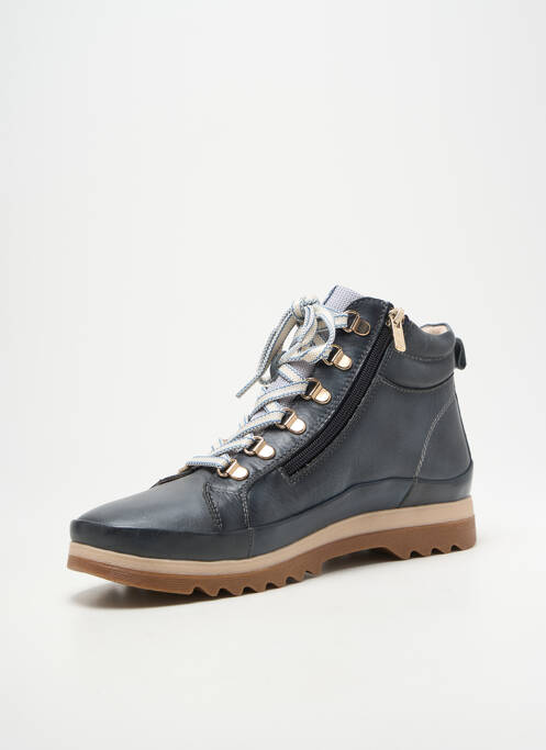 Baskets fermeture zip et lacets talon plat jusqu'à 3cm bleu PIKOLINOS femme