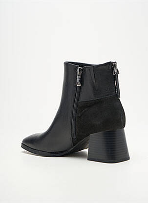 Bottines/boots tissage satiné talon de 4 à 6cm noir CAPRICE femme