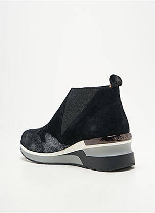 Baskets nubuck talon de 4 à 6cm noir MAM'ZELLE femme