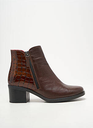 Bottines/boots matière lisse talon de 4 à 6cm marron ELUE PAR NOUS femme