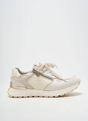 Baskets fermeture zip et lacets talon plat jusqu'à 3cm beige TOM TAILOR femme
