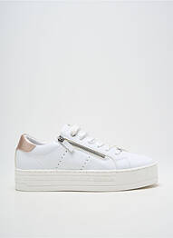 Baskets fermeture zip et lacets talon de 4 à 6cm blanc TOM TAILOR femme