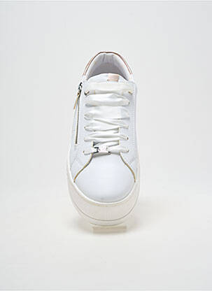 Baskets fermeture zip et lacets talon de 4 à 6cm blanc TOM TAILOR femme