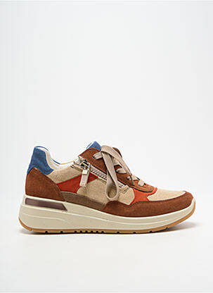Baskets nubuck talon de 4 à 6cm marron ARA femme