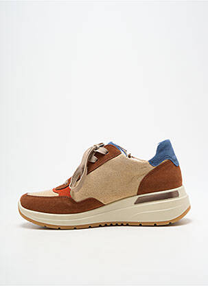 Baskets nubuck talon de 4 à 6cm marron ARA femme