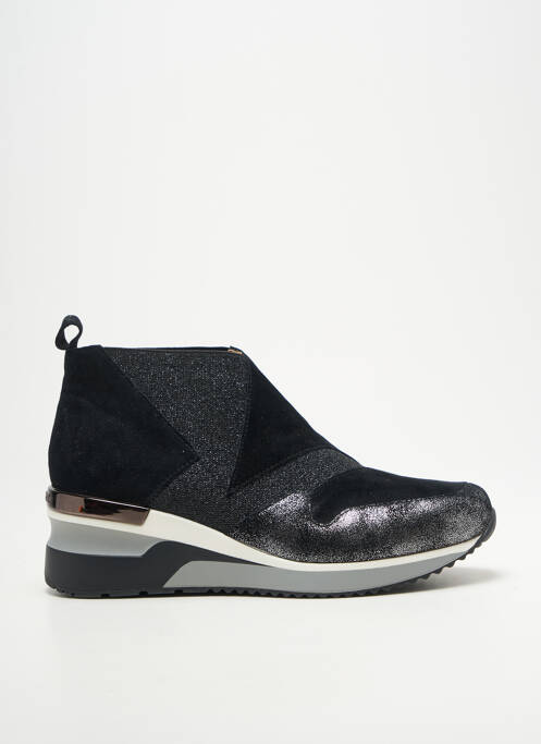 Baskets nubuck talon de 4 à 6cm noir MAM'ZELLE femme