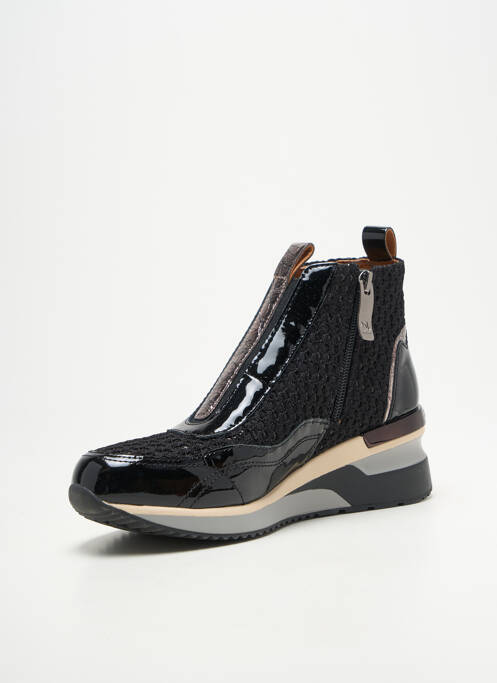 Baskets matière lisse talon de 4 à 6cm noir MAM'ZELLE femme