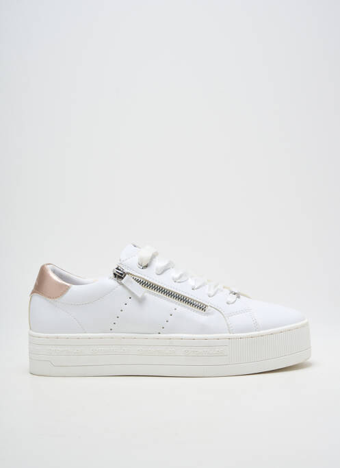 Baskets fermeture zip et lacets talon de 4 à 6cm blanc TOM TAILOR femme