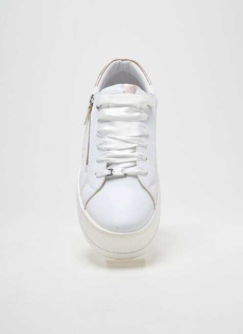 Baskets fermeture zip et lacets talon de 4 à 6cm blanc TOM TAILOR femme