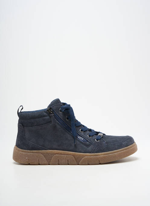 Bottines/boots fermeture zip et lacets talon plat jusqu'à 3cm bleu ARA femme