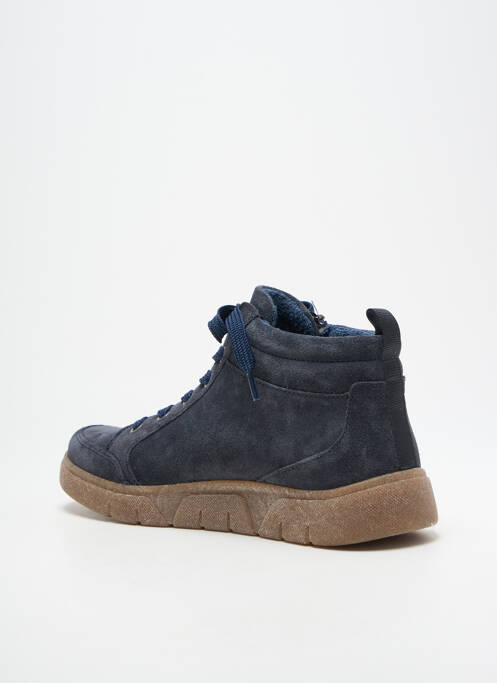 Bottines/boots fermeture zip et lacets talon plat jusqu'à 3cm bleu ARA femme