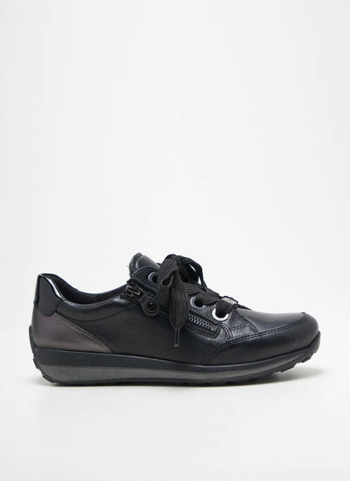 Baskets matière lisse talon plat jusqu'à 3cm noir ARA femme