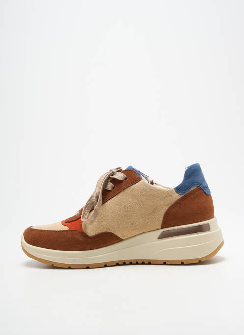Baskets nubuck talon de 4 à 6cm marron ARA femme