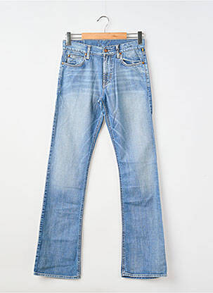 Jeans coupe droite fermeture zippée sous rabat boutonné taille normale bleu MELTIN'POT homme