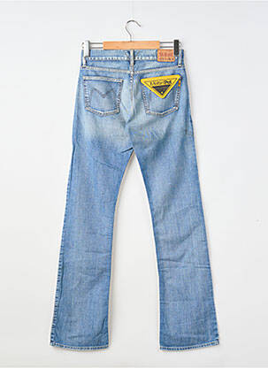 Jeans coupe droite fermeture zippée sous rabat boutonné taille normale bleu MELTIN'POT homme