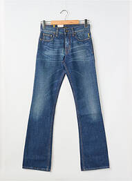 Jeans coupe droite fermeture zippée sous rabat boutonné taille normale bleu MELTIN'POT homme