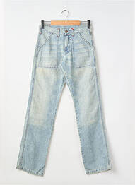 Jeans coupe droite fermeture zippée sous rabat boutonné taille normale bleu MELTIN'POT homme
