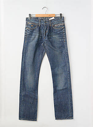 Jeans coupe droite fermeture boutonnée sur le devant taille normale bleu BP homme