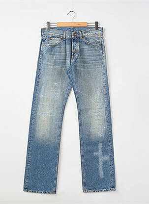 Jeans coupe droite fermeture boutonnée sur le devant taille normale bleu MELTIN'POT homme