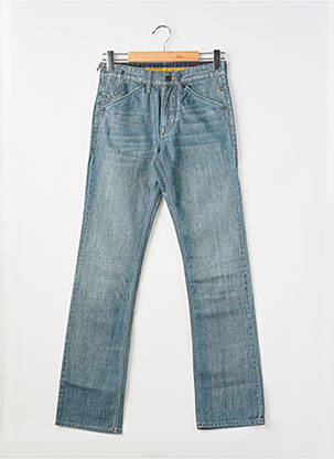 Jeans coupe droite fermeture zippée sous rabat boutonné taille normale bleu MELTIN'POT homme