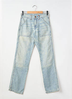 Jeans coupe droite fermeture zippée sous rabat boutonné taille normale bleu MELTIN'POT homme