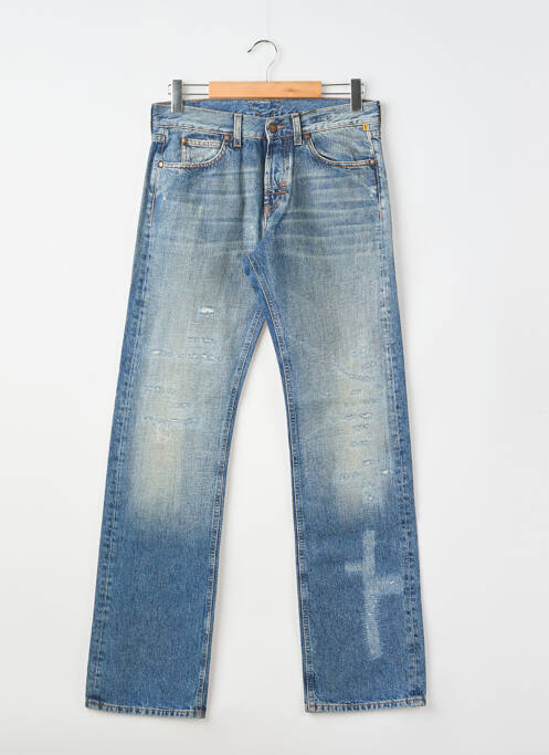 Jeans coupe droite fermeture boutonnée sur le devant taille normale bleu MELTIN'POT homme