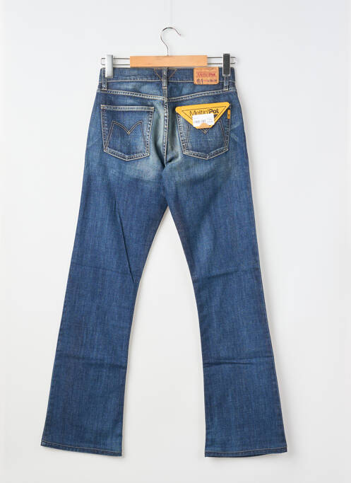 Jeans coupe droite fermeture zippée sous rabat boutonné taille normale bleu MELTIN'POT homme