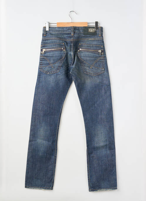 Jeans coupe droite fermeture boutonnée sur le devant taille normale bleu BP homme