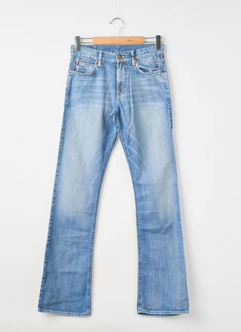 Jeans coupe droite fermeture zippée sous rabat boutonné taille normale bleu MELTIN'POT homme