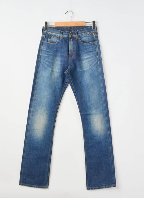 Jeans coupe droite fermeture zippée sous rabat boutonné taille normale bleu MELTIN'POT homme