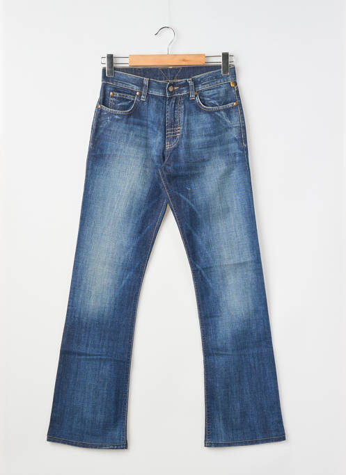 Jeans coupe droite fermeture zippée sous rabat boutonné taille normale bleu MELTIN'POT homme