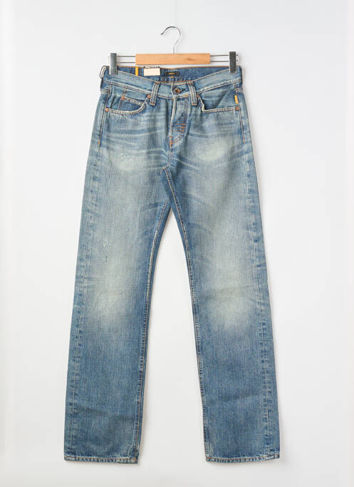Jeans coupe droite fermeture boutonnée sur le devant taille normale bleu MELTIN'POT homme