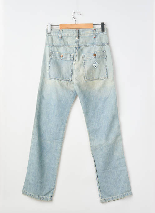 Jeans coupe droite fermeture zippée sous rabat boutonné taille normale bleu MELTIN'POT homme