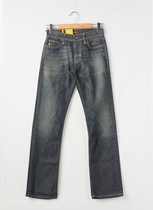 Jeans coupe droite fermeture zippée sous rabat boutonné taille normale gris MELTIN'POT homme